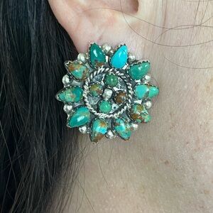 💝DO NOT PURCHASE ON RESERVE💝 Navajo Turquoise Cluster Earrings